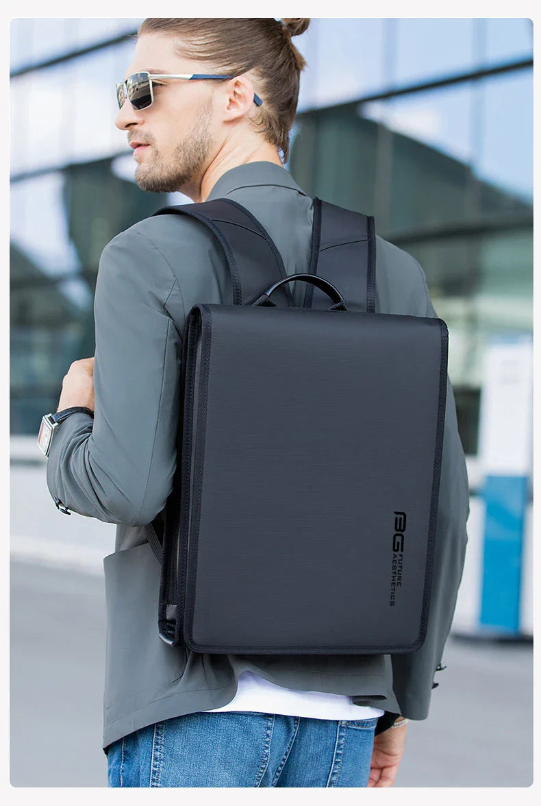 BANGE New Design Men Backpack Waterproof Fits for 14.1 inch Laptop Bag Teenager Travel Bag School Bag City Business Backpack Man