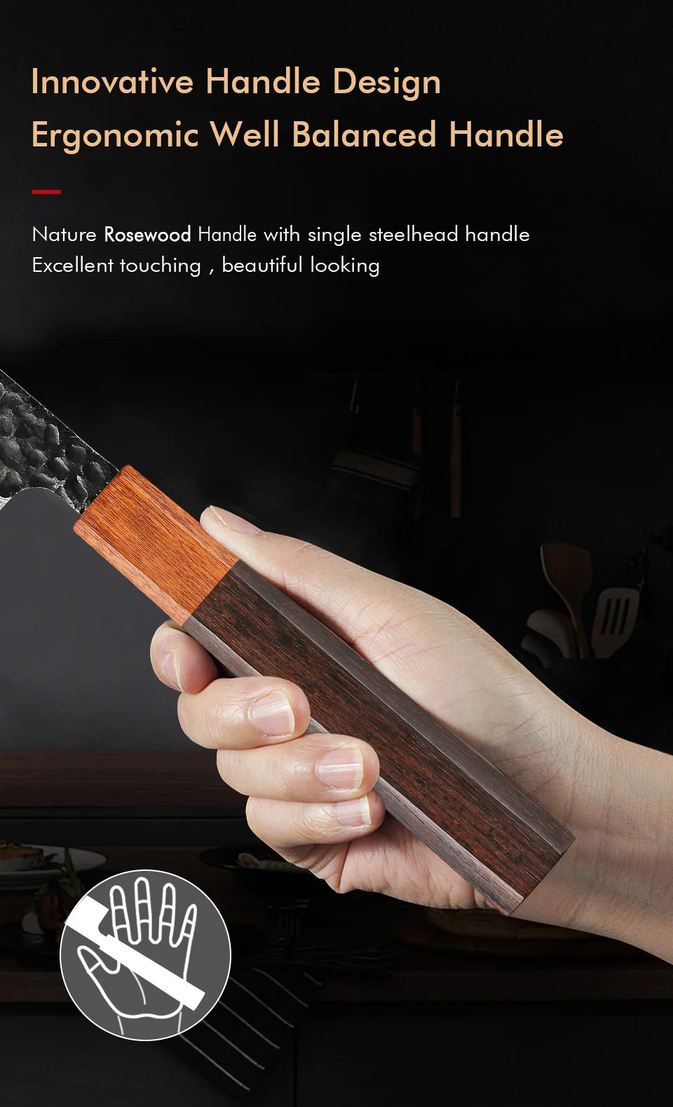 8.2" Japanese Kiritsuke Chef Knife Damascus Steel Sharp Meat Vegetable