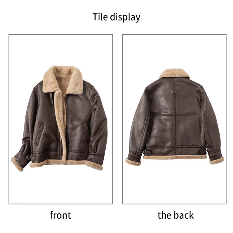 Men's PU Leather Jacket-Fall Winter Vintage Motorcycle Biker Jacket COSPLAY Clothers