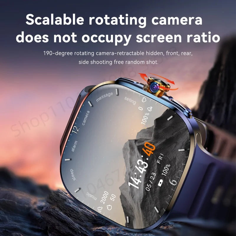 M99 Smartwatch 5G With 2.4inch Amoled Screen 900W Rotating Camera WIFI GPS Position Compass NFC Bluetooth Smart Watch Men Women