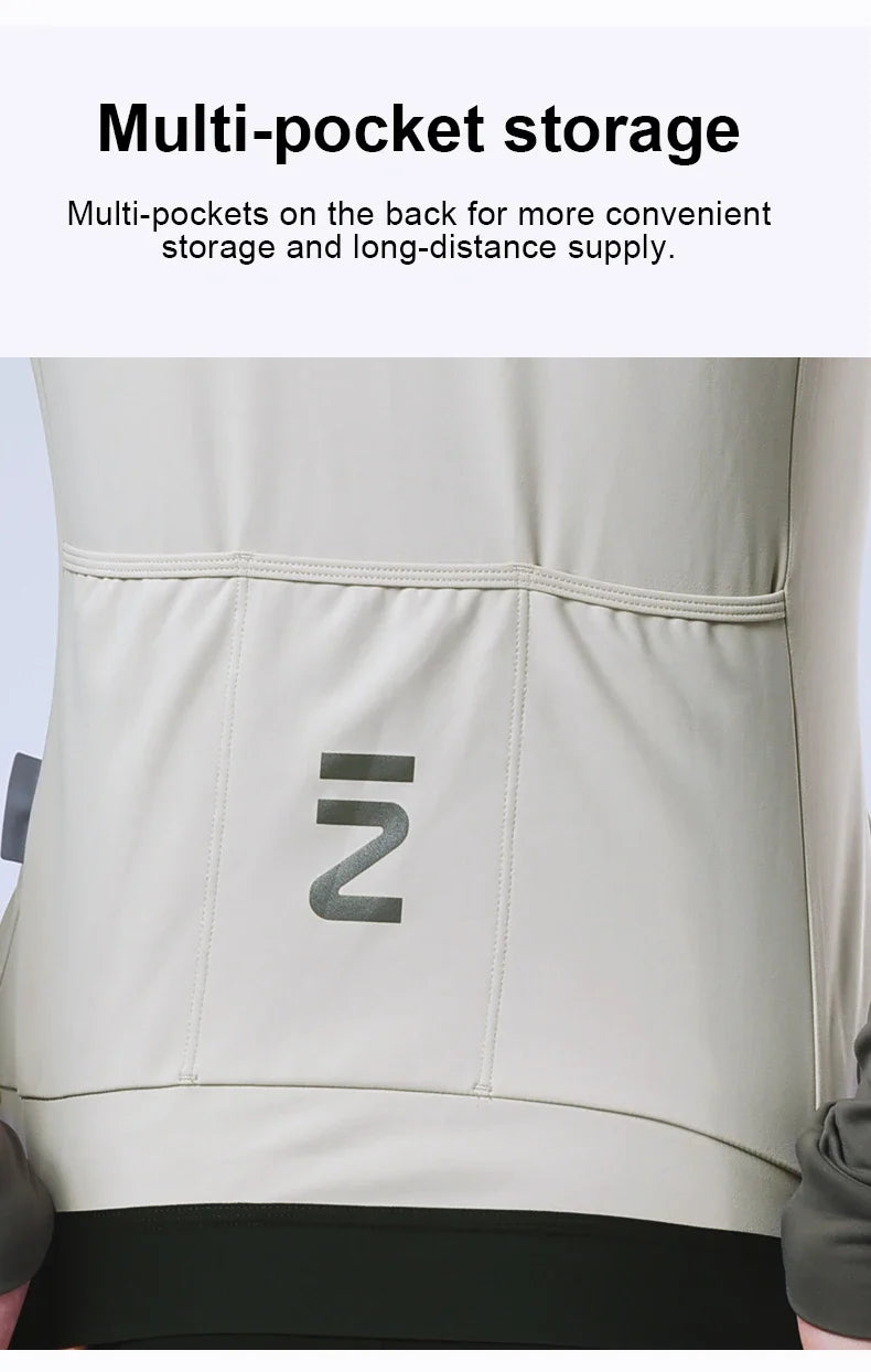 INBIKE Fleece Men's Cycling Jersey  Winter Cycling Sets Warm Long-sleeved Suit Soad Bike Bicycle Jacket Overalls Riding Suit