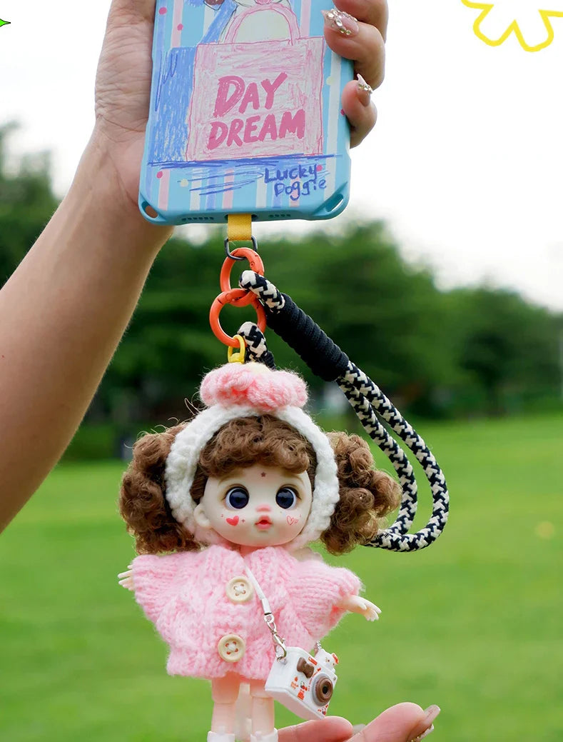 bjd doll Dolls for girls 13cm Labbu doll pocket mini blyth girl Doll Barbi Cry Baby Ball jointed doll Mobile phone Decoration