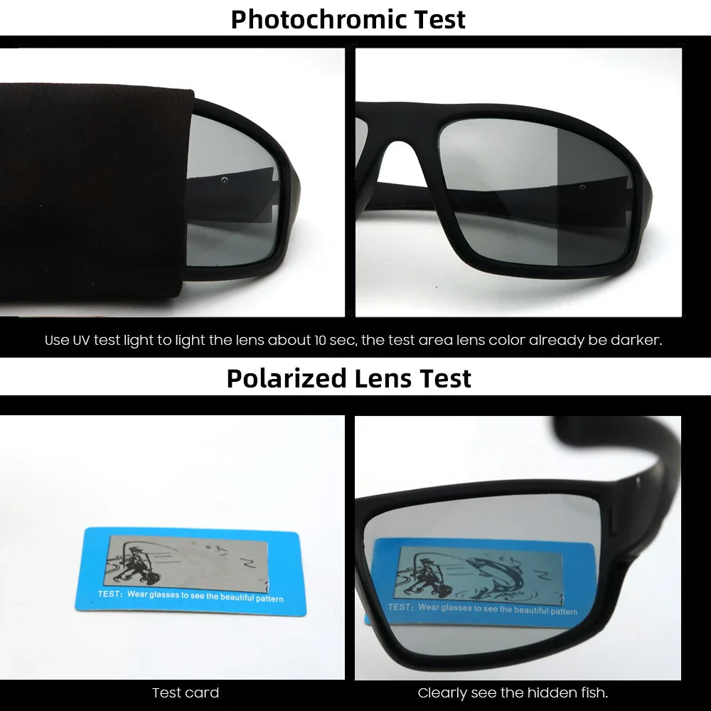 VIVIBEE Men Photochromic Sunglasses Black Sports Goggles Women Color Changing Polarized Driving 2026 Discoloration Sun Glasses