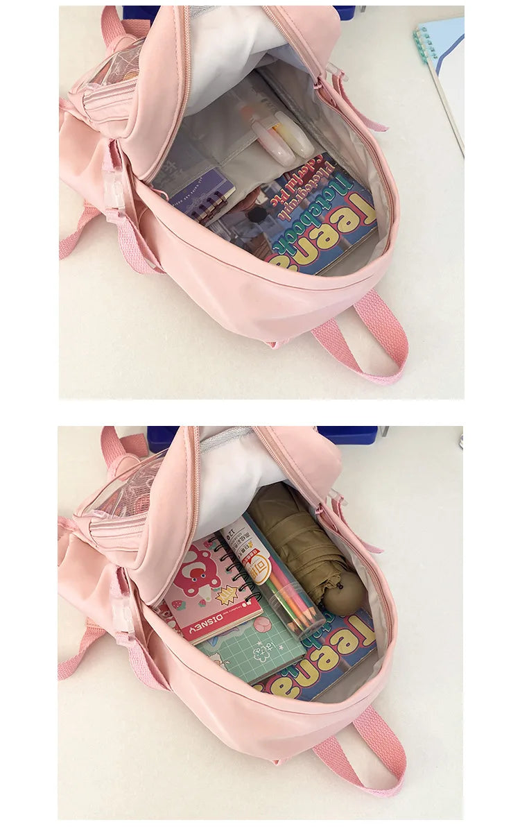 Y2K Cute Mini Backpack Women Kawaii Ita Bag Sweet Girl Transparent Rucksack DIY Personality Display Knapsack Lolita Shoulder Bag