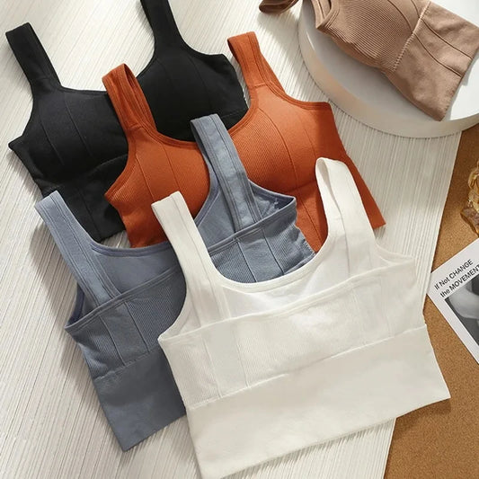 Women Seamless Sports Bra Breathable Fitness Crop Top Beautiful Back Push Up