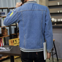 Men Jean Jacket Autumn Winter Casual Korean Men's  Jacket