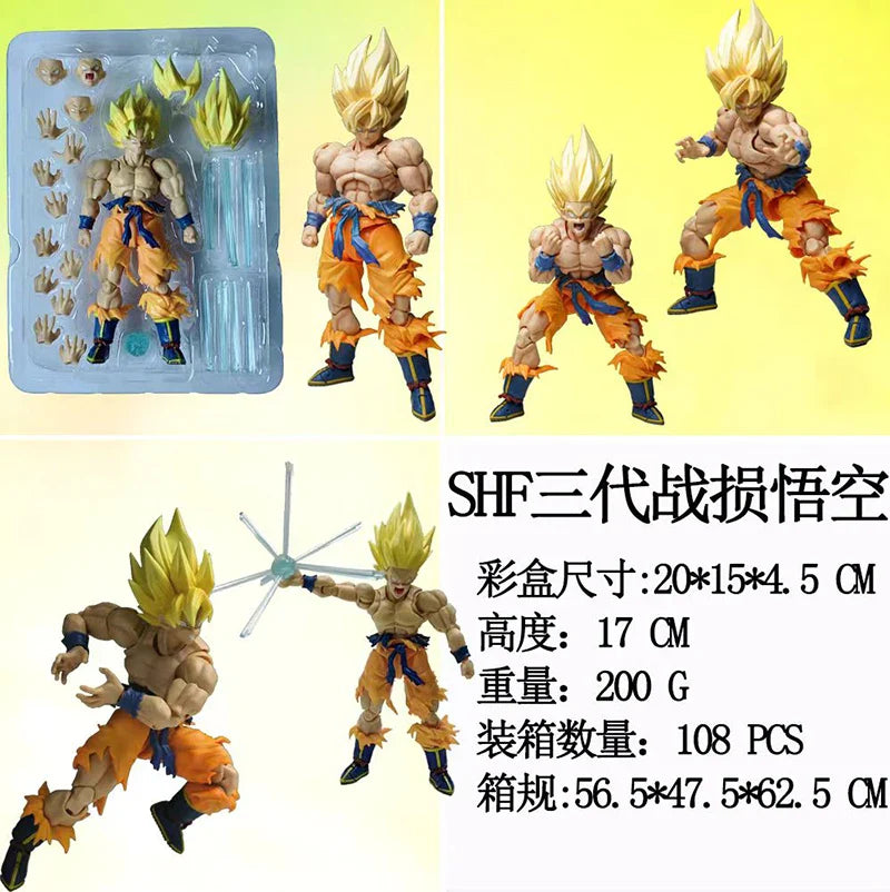 Dragon Ball Z Son Goku Figure SHF S.H.Figuarts Goku War Damage Super Saiya Anime Action Figures Model Toys Birthday Gift
