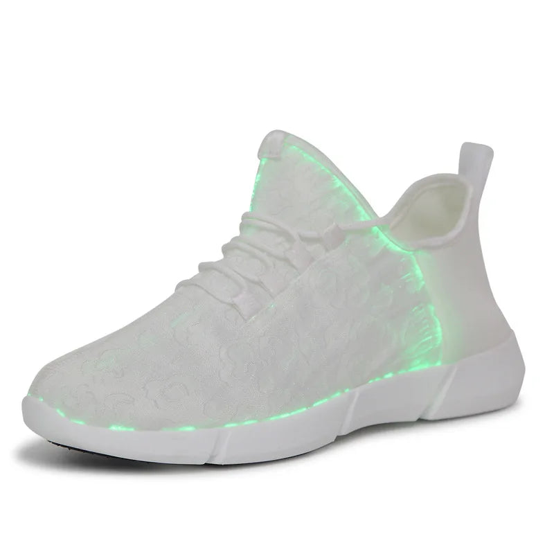 Boy Adults Luminous Glowing Sneakers Men Women Girls Kids LED Light Shoes Children