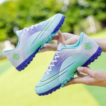 Professional Unisex Soccer Shoes Long Spikes TF Ankle Football Boots