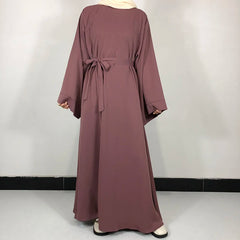 15 Colors Basic Plain Nida Abaya With Free Belt High Quality Muslim Women Modest Simple Dress EID Ramadan Islamic Clothing