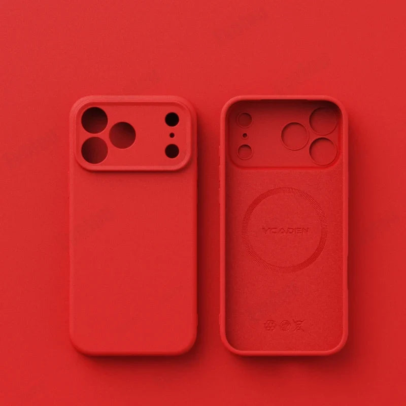 Matte Skin Liquid Silicone Case for Iphone 17 Pro Max Magnetic Magsafe Wireless Charging Candy Bumper for Iphone 17 Air 17pro