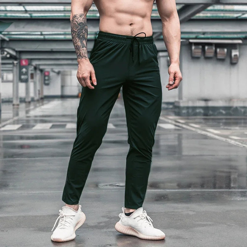 Men Sport Trousers with Pockets Running Workout Pants Quick Dry Training Jogger