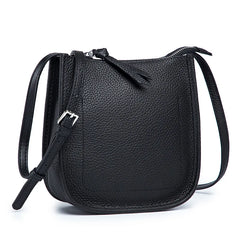 Women Genuine Leather One Shoulder Bucket Bag Luxury Cowhide Crossbody Bag