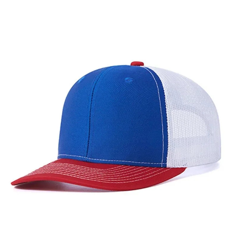 Custom embroidered logo hat Men's and women's mesh cap cotton baseball cap design DIY picture printing logo hat Summer sun hat