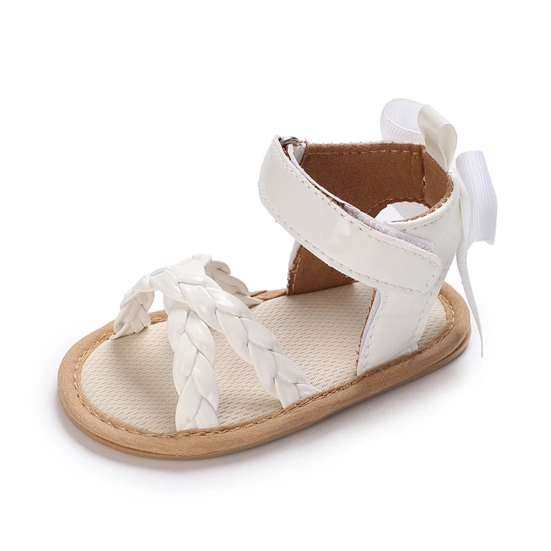 Cute Pre School Summer Sandals White Baptist Princess Casual Soft