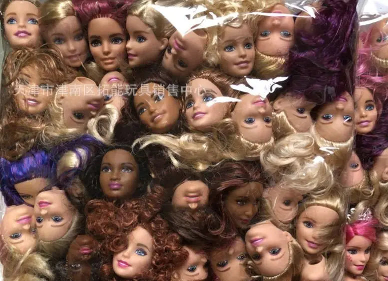 Original 2Pc/5Pc/10Pcs/set multi-style princess doll head Blue Hair Purple Hair Doll Accessories Girl DIY Dressing Toy Doll Head