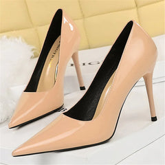 Women Fetish 10cm High Heels Pumps Wedding Bridal Stiletto Wedding