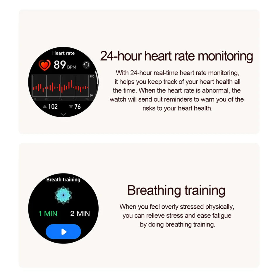 Fashion Women's Smart Watch AMOLED HD Screen Health Monitoring GPS Sports Track Watch Bluetooth Call Smartwatch Android IOS