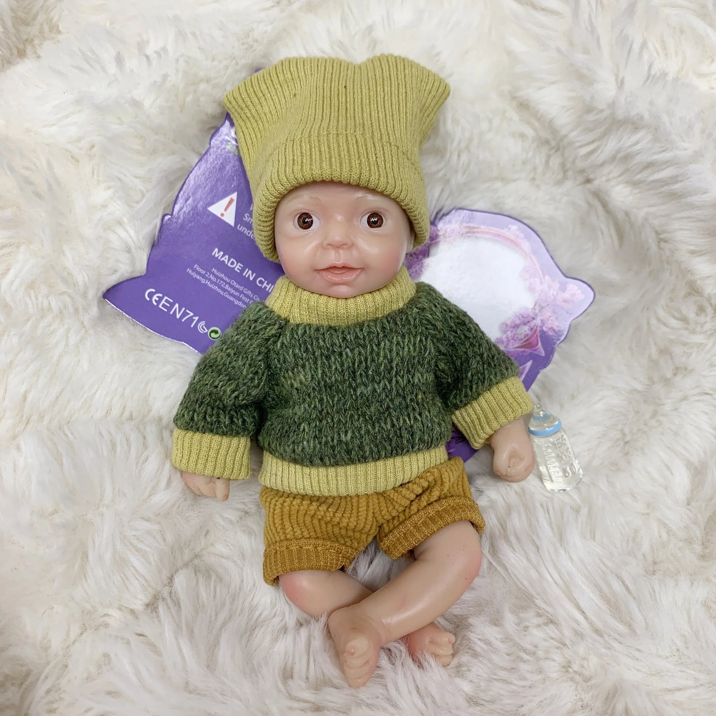 AnjoDoll Lovely 6 Inch Palm Newborn Babies Full Body Silicone Boys Reborn Dolls Bebe Reborn Corpo De Silicone Inteiro