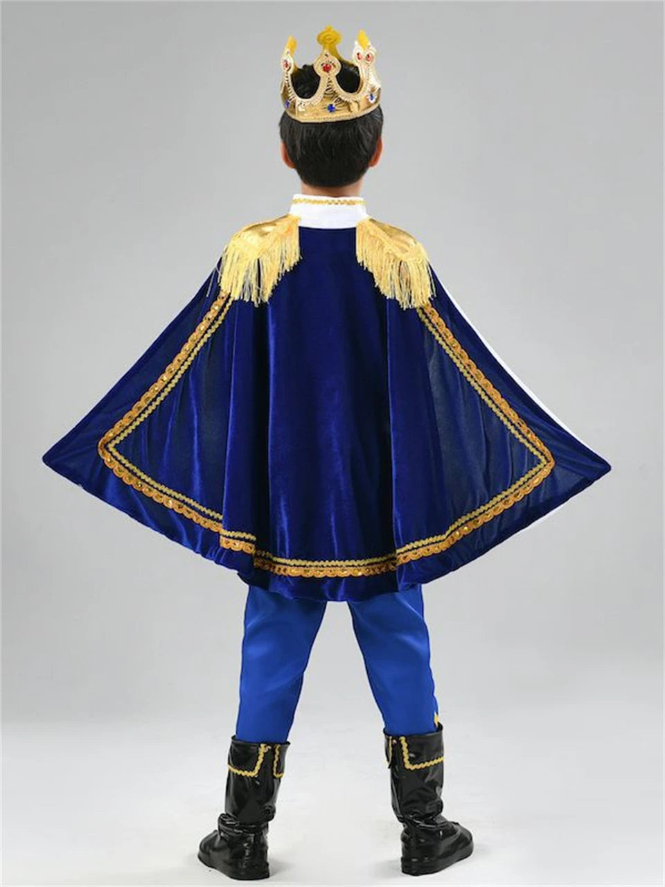 Halloween Carnival Kids Cosplay King Costume Fairy Prince Children Stage Performance Masquerade Festival Boys Clothing Set