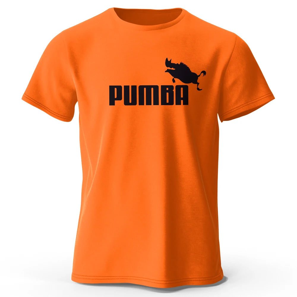 Joke The Pumba Printed Men's T-Shirt 100% Cotton Oversized Funny Graphic Tees for Men Summer Tops