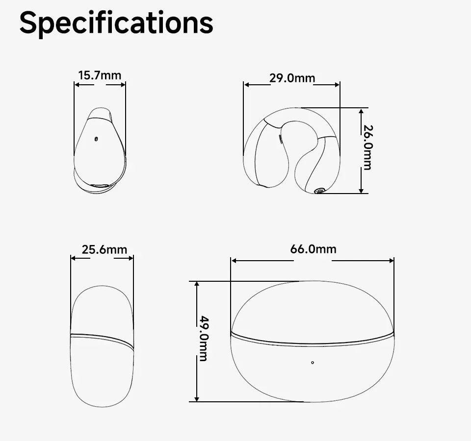 QCY Crossky C30 Open Ear Wireless Earphones Bluetooth 5.4 Spatial Audio Stable Fit OWS Earbuds 4 Mic ENC Multi-Point Connection