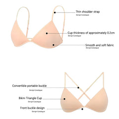 Beauty Back Bra Front Buckle Underwear For Women French Bra Small