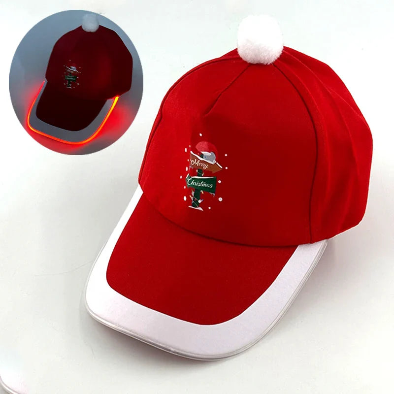 Hot LED Light Up Baseball Cap Neon Colorful Glowing Adjustable Sun Hats For Women Men Night Running Caps Travel Supplies