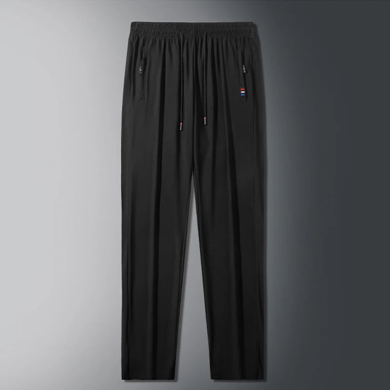 Men's Casual Elastic Sports Pants Thin Breathable Large Size Outdoor