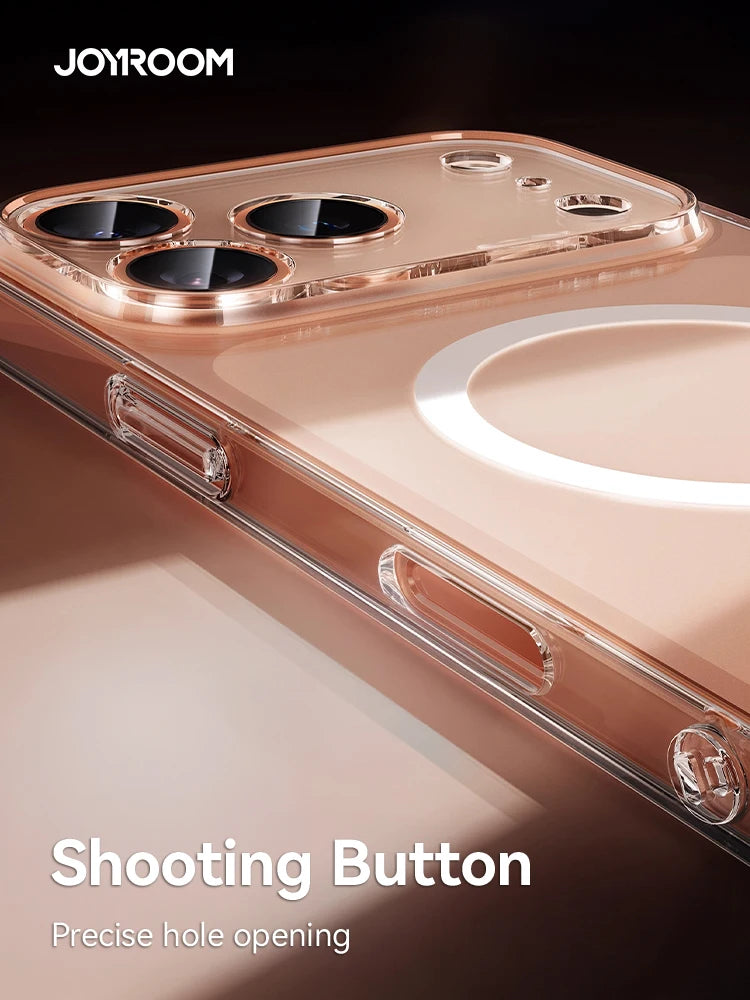 Joyroom Magnetic Case For iPhone 17 Pro Max Case Anti Yellow Transparent Cover For iPhone 17 Pro Max Wireless Charger Thin Cover