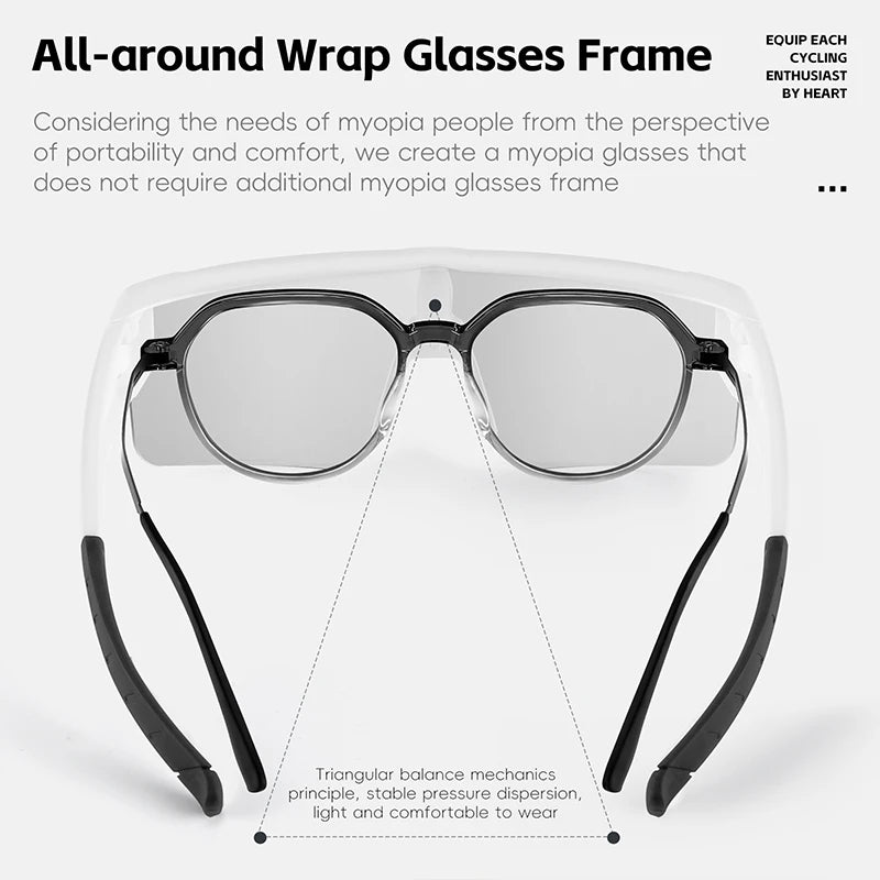 Sunglasses Men Photochromic Cycling Fit Over Myopic Glasses Driving