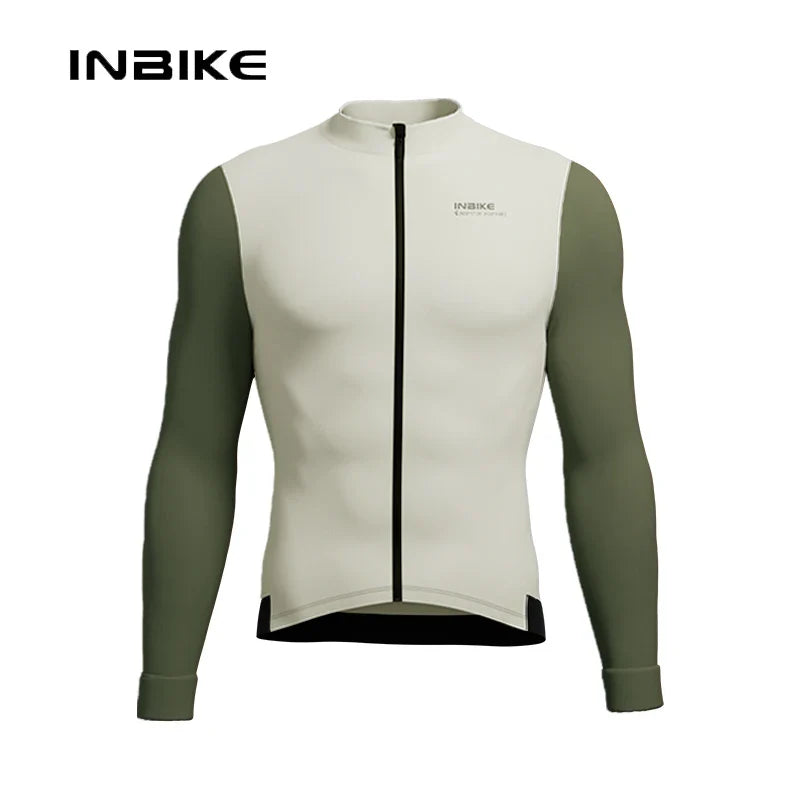 INBIKE Fleece Men's Cycling Jersey  Winter Cycling Sets Warm Long-sleeved Suit Soad Bike Bicycle Jacket Overalls Riding Suit