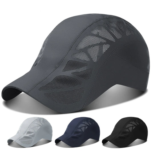 Sports Mens Sun Hats Breathable Mesh Quick-drying Visor Caps Outdoor