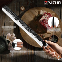 High Carbon Steel Slicing Carving Knife Hand Forged Brisket Knife Ultra