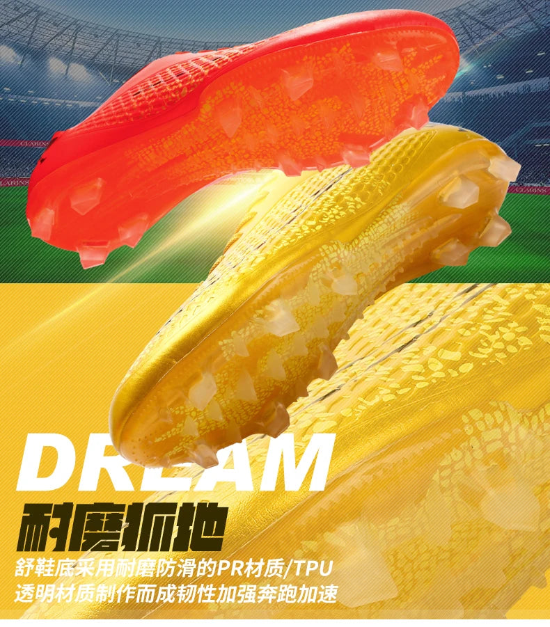 Men's Soccer Shoes Kids Children Low Top Futsal Society Training Football Boots