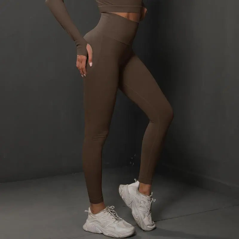Women Seamless Yoga Pants Fitness Sports Running Sportswear Stretchy Lifting Tights