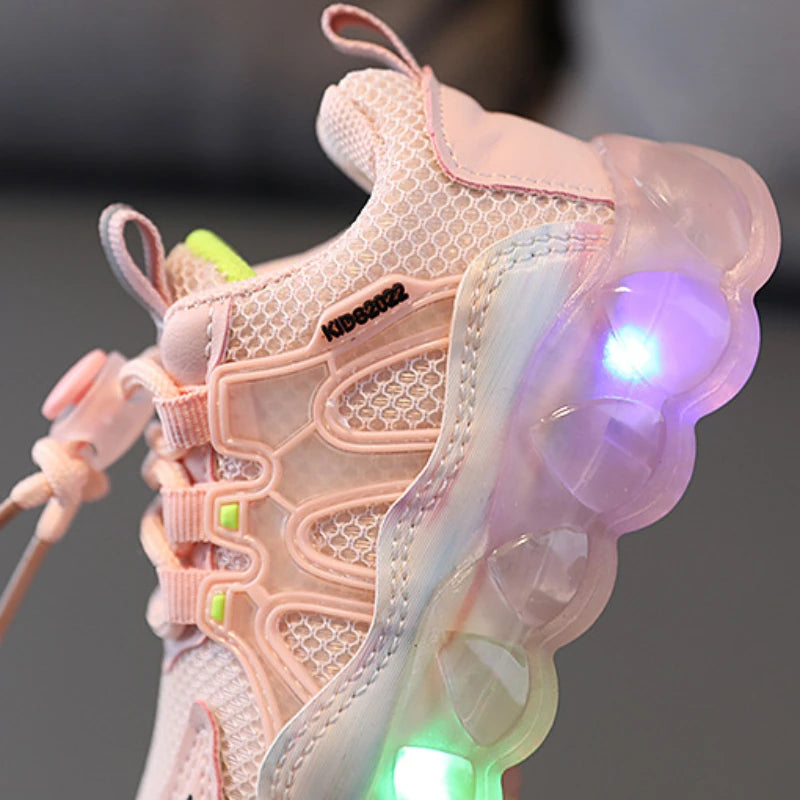 Children's Led Sneakers Boys Fashion Lighted Shoes Girls Non-slip Luminous Footwear