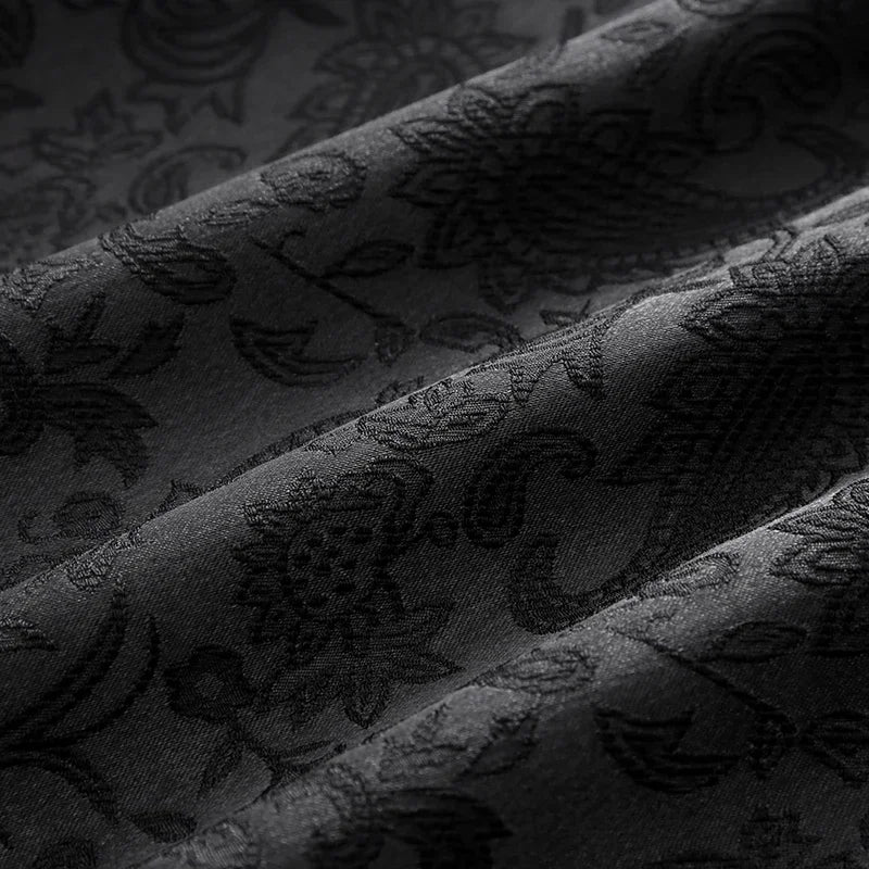 Tuxedo for Mens: Men Business Wedding Host Dark Print 3 Pcs Set / Male Slim Fit