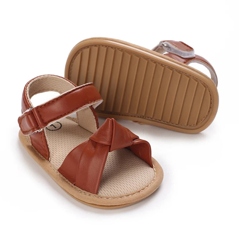 Infant Baby Girls Open Toe Sandals Rubber Soft Soft Non-slip Walking Shoes