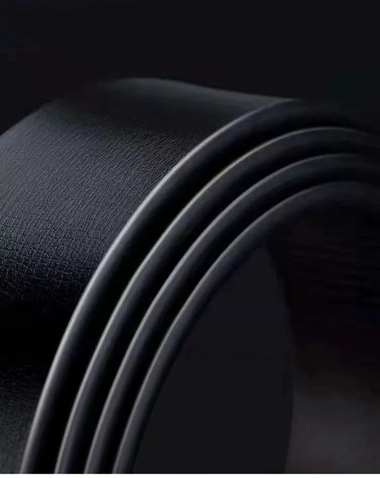 JIFANPAUL New Fashion Men's Belt Toothless Automatic Buckle Belt Alloy Letter Button for Business Fashion High Quality Men'Strap