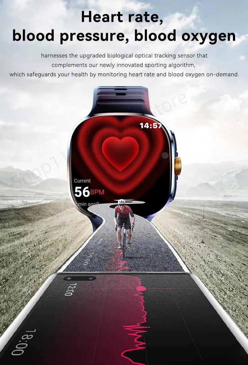 M99 Smartwatch 5G With 2.4inch Amoled Screen 900W Rotating Camera WIFI GPS Position Compass NFC Bluetooth Smart Watch Men Women