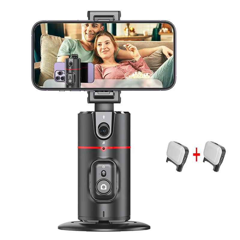 Phone Stabilizer Smart Facial Tracking with Removable Fill Light Phone Stand