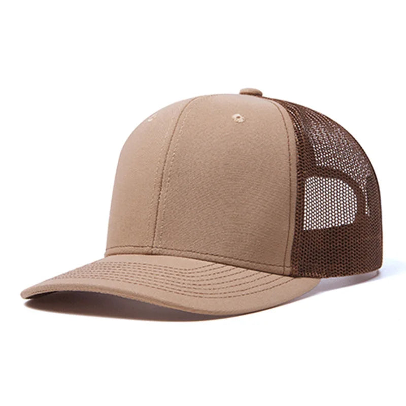 Custom embroidered logo hat Men's and women's mesh cap cotton baseball cap design DIY picture printing logo hat Summer sun hat