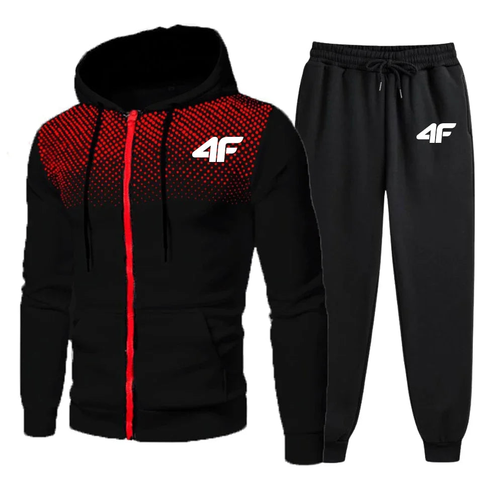 Men's Tracksuit Hooded Casual Hot Sale Single Piece Zipper Sweatshirt And Daily Single Sweatpants Comfort Outdoor Jogging Sports