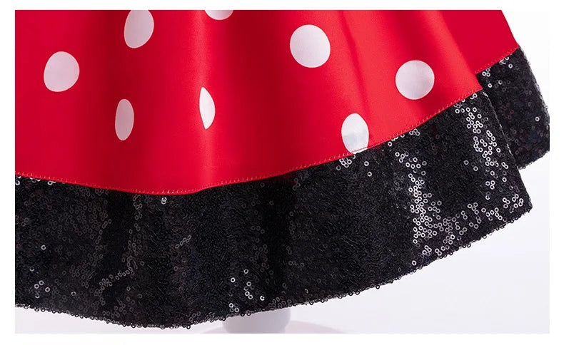 0-6 Year Old New Children's Birthday Party Girl Princess Dress Performance Party Bow Dot Girl Elegant Evening Dress