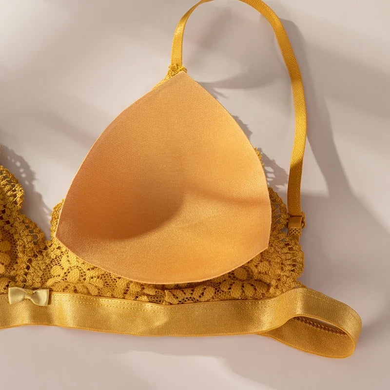 Beauty Back Women's Underwear Set Transparent Lace Push-up Lingerie Set