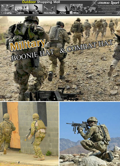 Camouflage Tactical Cap Boonie Bucket Hat Caps Camo Men Outdoor Sports