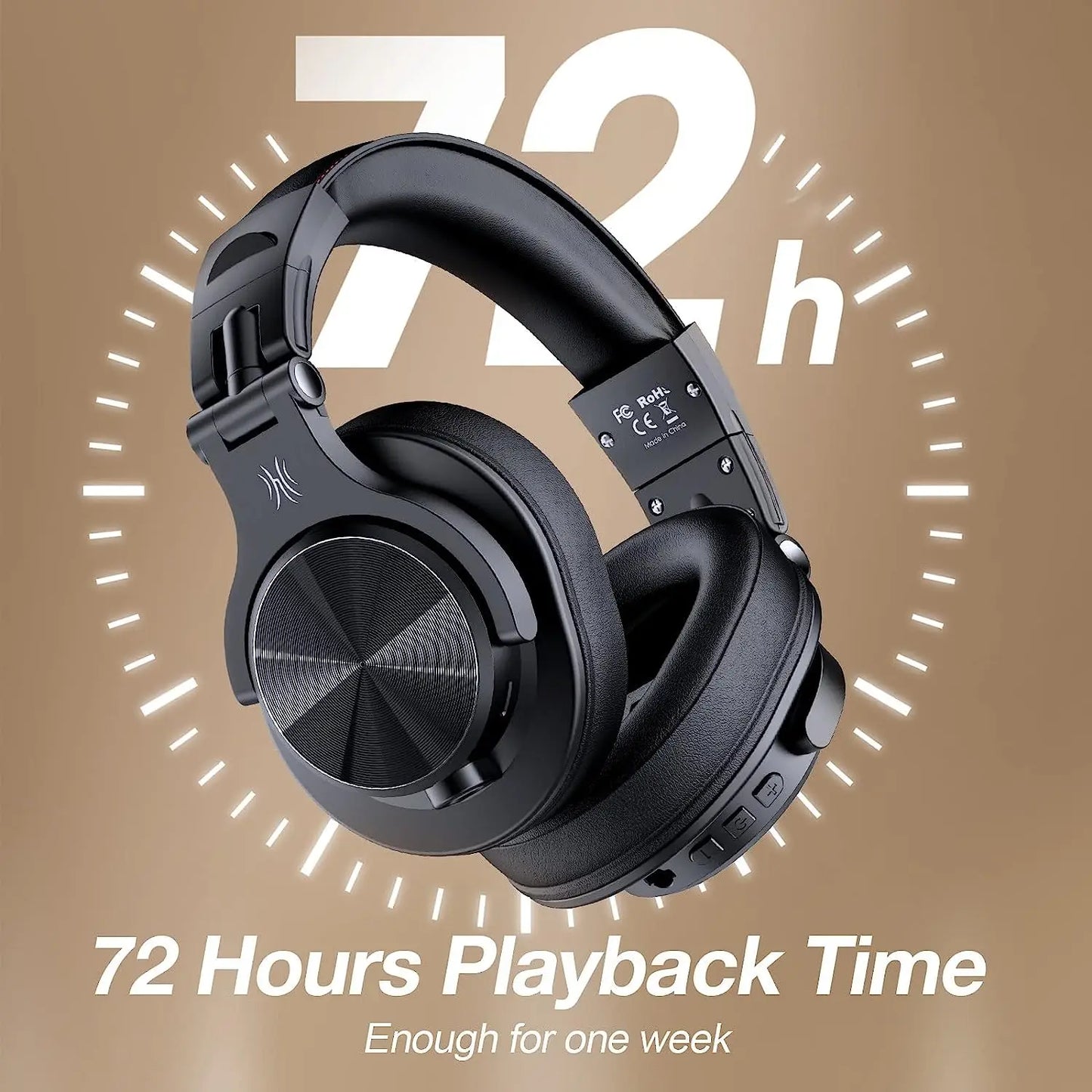 Oneodio Fusion A70 Bluetooth Headphones Hi-Res Audio Over Ear Wireless Headset Professional Studio Monitor DJ HiFi Headphones