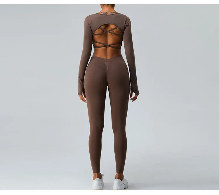 V Back Sport Leggings Female Train Gym Pants Woman Running Workout Leggings