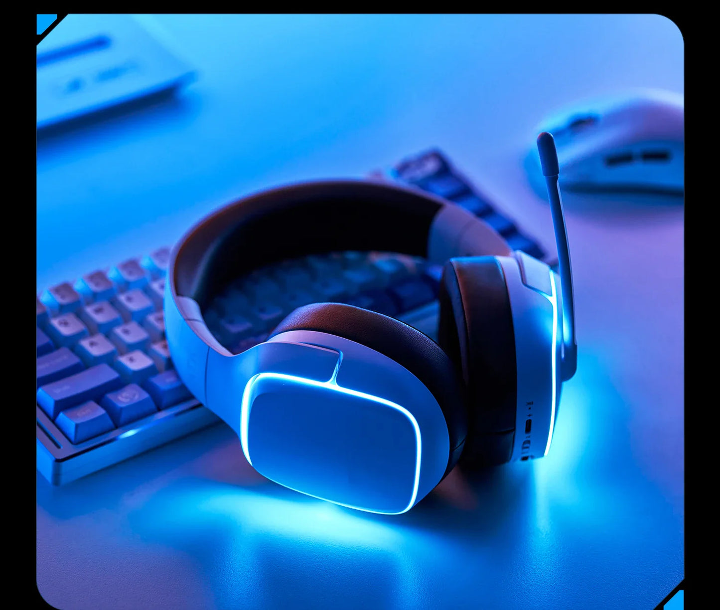 ATK M1 Game Headset Three Mode Wireless Headworn PS5  PC Gaming Headset Microphone Virtual 7.1 Surround Noise Reduction Headset